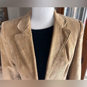 Vintage Tan Corduroy Blazer | Cotton | Structured Fit